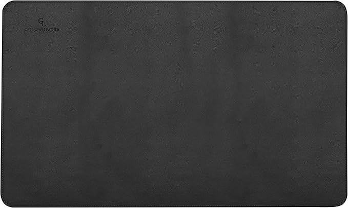 Gallaway Leather Desk Mat,Desk Writing Pad - Office Desk Pad, Medium 24" x 14" Black, Desk Mats on Top of Desks, Gift Ready Elegant Computer Desk Mat Desk Cover Desk Pad Protector PU Leather