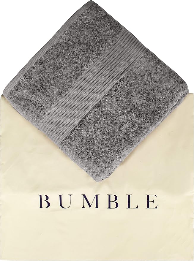 Luxury Extra Large Oversized Bath Towels | Hotel Quality Towels | 650 GSM | Soft Combed Cotton Towels for Bathroom | Thick & Fluffy Bath Sheets | Grey - 4 Pack