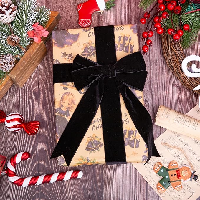 Velvet Ribbon, 1 1/2-Inch by 25-Yard Spool (Black)