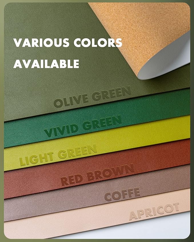 YSAGi Double-Sided Desk Mat, Eco Cork Desk Protector, Large Mouse Pad, Waterproof Blotter, Writing Pad for Office/Home (23.6"x13.7", Olive Green + Cork)