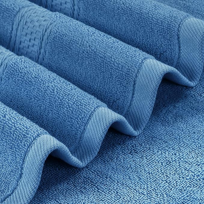 Utopia Towels 4 Pack Premium Bath Towels Set, 27 by 54 Inches, 100% Ring Spun Cotton 600GSM, Lightweight and Highly Absorbent Quick Drying Towels, Perfect for Daily Use, Electric Blue