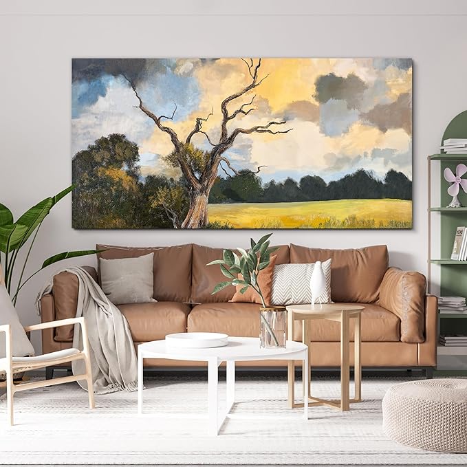 YISXINOAG Canvas Art Wall Decor Modern Abstract Wall Decor Abstract Wall Art for Home Decorations Landscape Picture Home Artwork Modern Canvas Prints for Bedroom, Dining Room Size 24"X48"