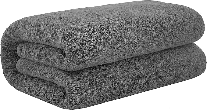 Cotton Paradise 100% Cotton 40x80 Oversized Bath Sheet, Extra Large Turkish Bath Towels for Bathroom, Dark Gray Bathsheet