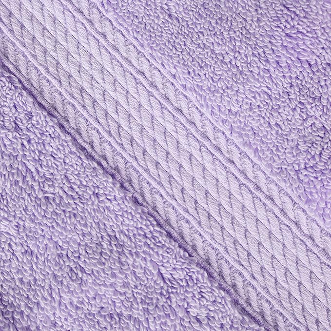 BNM Egyptian Cotton Heavyweight Towels, Ideal For Bathroom, Shower, Spa, Hotel, 800 GSM, Face/ Washcloths, Hand Towels, Bath Towels, Highly-Absorbent, Luxury Home Basics, 9 Piece Towel Set, Purple