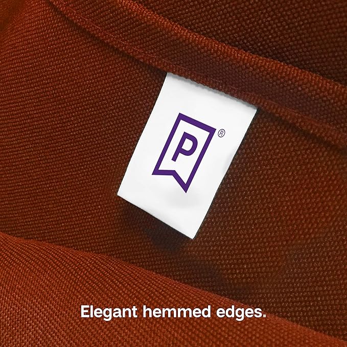 Gee Di Moda Rectangle Tablecloth - 90 x 132 Inch Burnt Orange Table Cloth for 6 Foot Table with Floor-Length Drop - Heavy Duty Washable Fabric - 6 Ft Buffet Table, Holiday Party, Wedding & Baby Shower