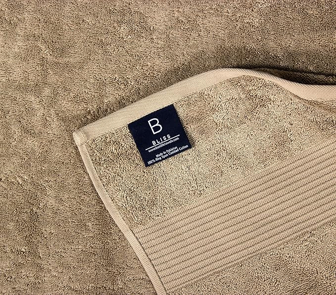 Luxury Extra Large Oversized Bath Towels | Hotel Quality Towels | 650 GSM | Soft Combed Cotton Towels for Bathroom | Thick & Fluffy Bath Sheets | Mocha - 4 Pack