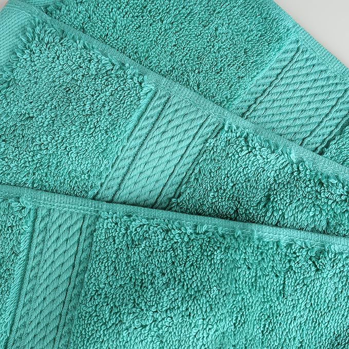 BNM Egyptian Cotton Heavyweight Towels, Ideal For Bathroom, Shower, Spa, 800 GSM Bath Towels, Highly-Absorbent, Luxury Bathroom Essentials, Ultra-Soft Plush Home Basics, Bath Towel Set of 4, Turquoise