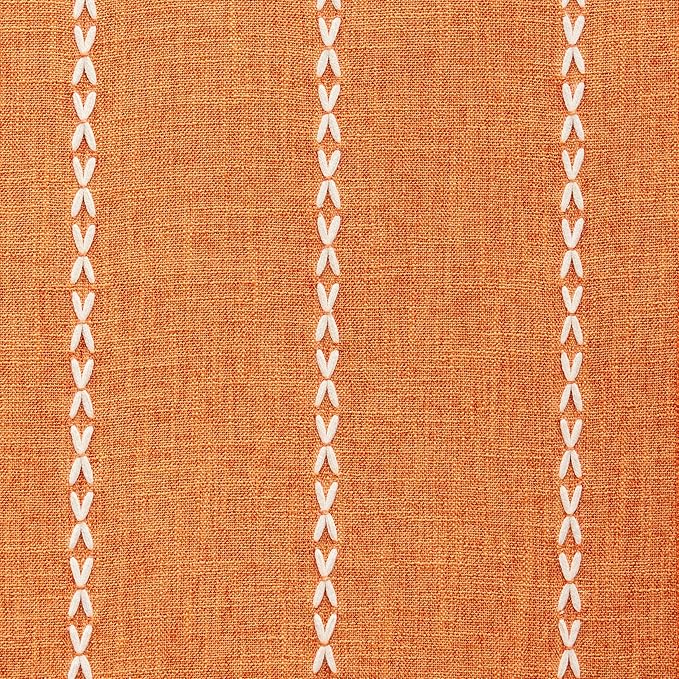 Braided Farmhouse Table Runner,Braided Pumpkin 13x36 Inch, Cotton Linen Table Runners 36 Inches Long, Embroidered Striped Pumpkin Boho Table Runner Rustic Home Decor