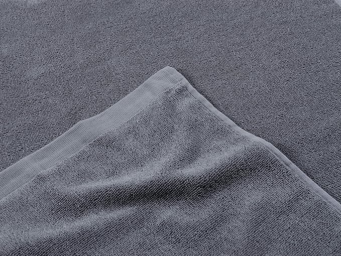 Coyuchi Classic Organic Cotton Terry Bath Towels, 6-Piece Towel Set, Graphite, Quick-Dry, Highly Absorbent, Soft, Lightweight, 100% GOTS Certified, 2 Hand Towel, 2 Bath Towel, and 2 Washcloth
