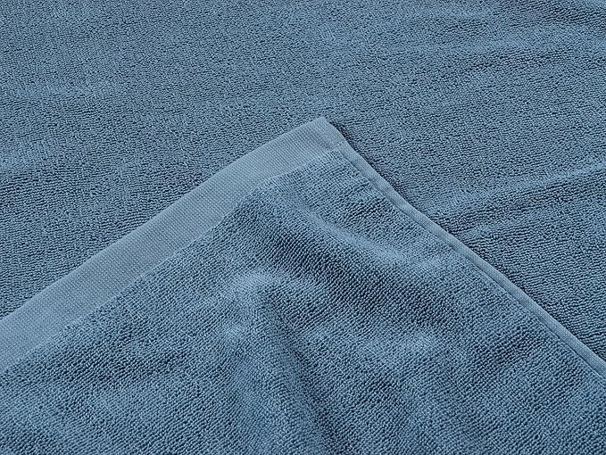 Coyuchi Classic Organic Cotton Terry Bath Towels, Minimalist 4-Piece Towel Set, Cerulean, Quick-Dry, Highly Absorbent, Soft, Lightweight, 100% GOTS Certified, 2 Hand Towel, and 2 Bath Towel