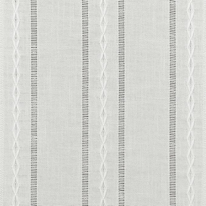 Christmas Table Runner, White 13x108 Inch, Hemstitched Farmhouse Cotton Linen Boho Table Runners 108 Inches Long, Embroidered Striped Rustic Home Decor