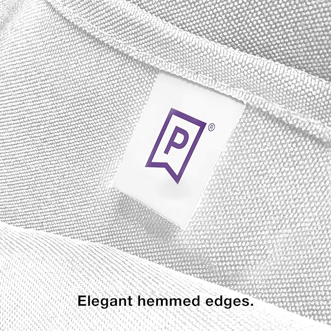 Gee Di Moda Rectangle Tablecloth - 90 x 132 Inch White Table Cloth for 6 Foot Table with Floor-Length Drop - Heavy Duty Washable Fabric - 6 Ft Buffet Table, Holiday Party, Wedding & Baby Shower