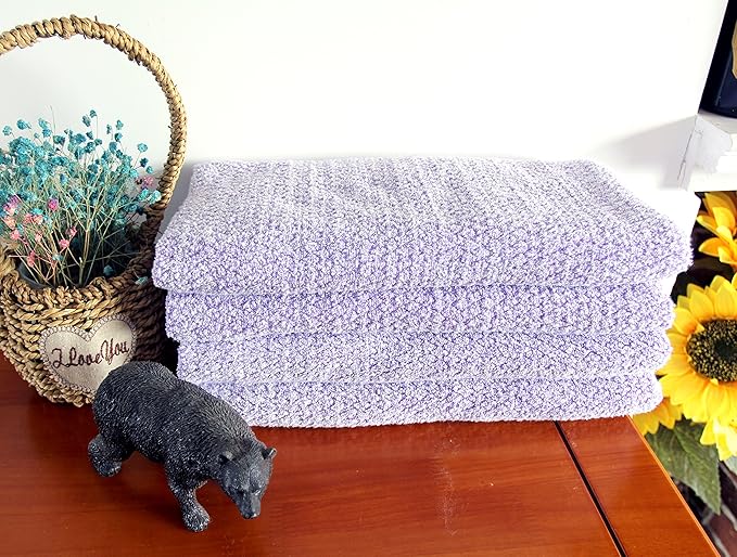 Everplush Diamond Jacquard Quick Dry Bath Towel,1Pack,Lavender