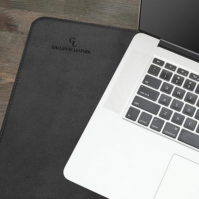 Gallaway Leather Desk Mat,Desk Writing Pad - Office Desk Pad, Medium 24" x 14" Black, Desk Mats on Top of Desks, Gift Ready Elegant Computer Desk Mat Desk Cover Desk Pad Protector PU Leather