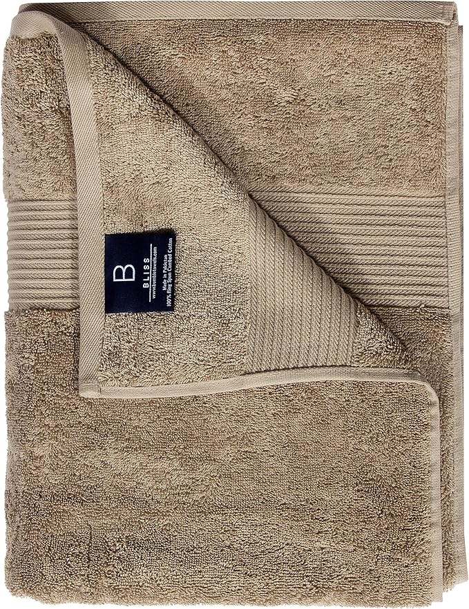 Luxury Extra Large Oversized Bath Towels | Hotel Quality Towels | 650 GSM | Soft Combed Cotton Towels for Bathroom | Thick & Fluffy Bath Sheets | Mocha - 4 Pack