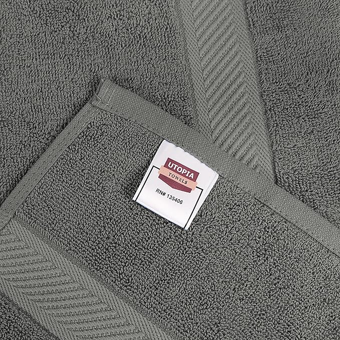 Utopia Towels 6 Pack Bath Towel Set (24 x 48 Inches), 500 GSM 100% Ring Spun Cotton Medium Lightweight and Highly Absorbent Quick Drying, Premium Towels for Hotel, Spa and Bathroom