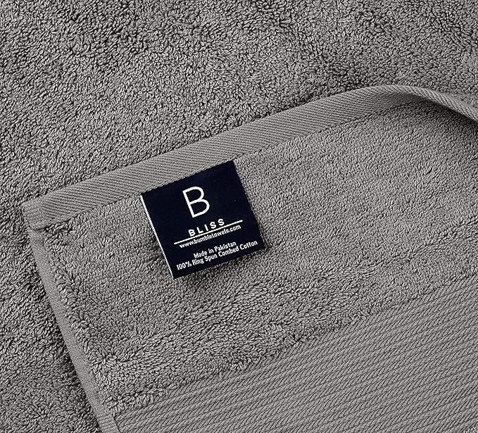 Luxury Extra Large Oversized Bath Towels | Hotel Quality Towels | 650 GSM | Soft Combed Cotton Towels for Bathroom | Thick & Fluffy Bath Sheets | Grey - 4 Pack