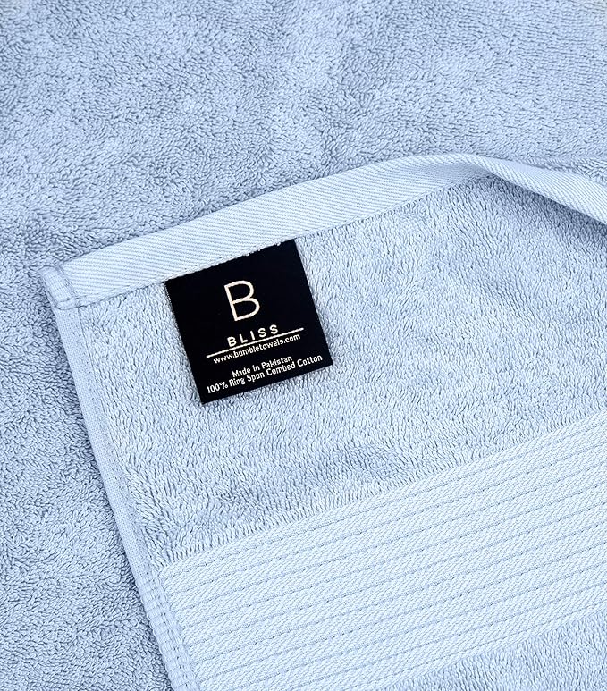 Luxury Extra Large Oversized Bath Towels | Hotel Quality Towels | 650 GSM | Soft Combed Cotton Towels for Bathroom | Thick & Fluffy Bath Sheets | Sky Blue - 4 Pack