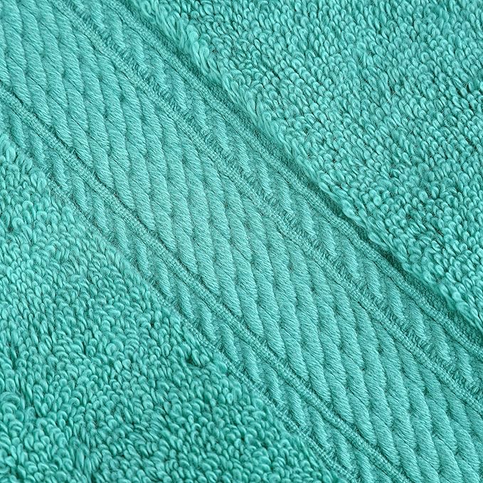 BNM Egyptian Cotton Heavyweight Towels, Ideal For Bathroom, Shower, Spa, 800 GSM Bath Towels, Highly-Absorbent, Luxury Bathroom Essentials, Ultra-Soft Plush Home Basics, Bath Towel Set of 4, Turquoise