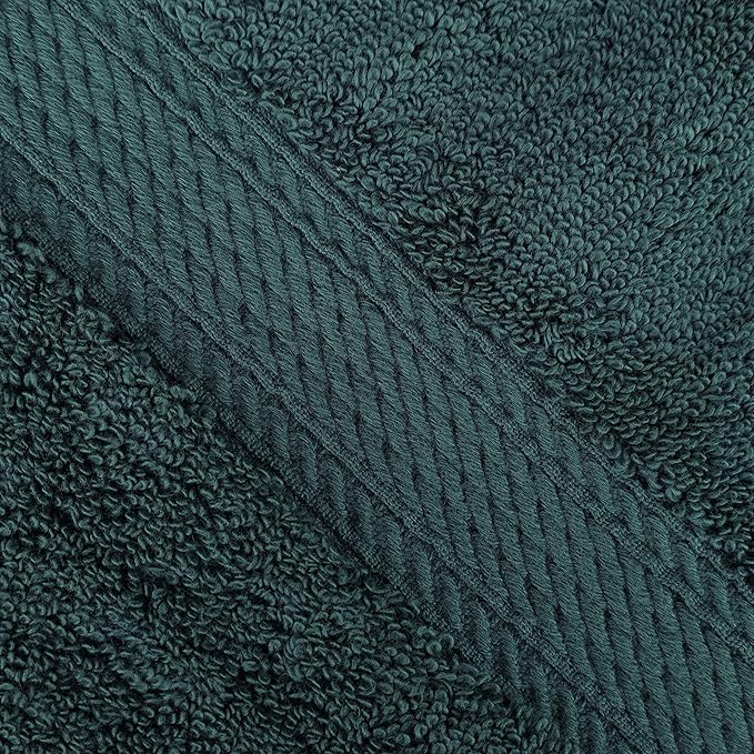 BNM Egyptian Cotton Heavyweight Towels, Ideal For Bathroom, Shower, Spa, Hotel, 800 GSM, Face/ Washcloths, Hand Towels, Bath Towels, Highly-Absorbent, Luxury Home Basics, 9 Piece Towel Set, Teal